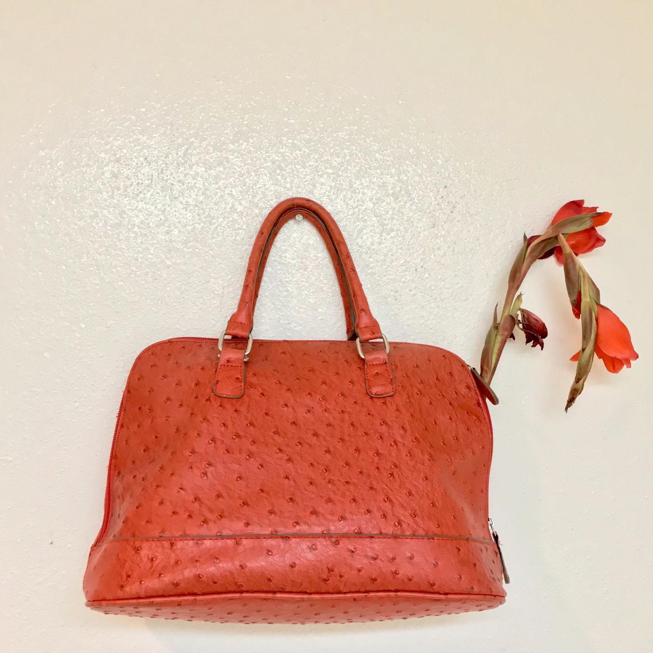 🌾 Vintage Ostrich Burnt Red Bueno Handbag 🌾 This - Depop