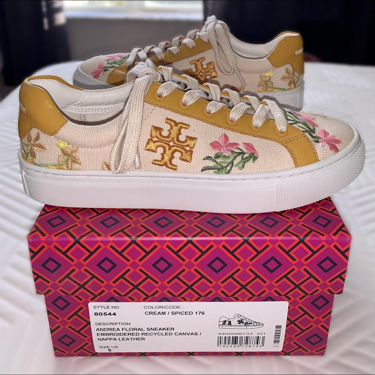 Tory burch canvas clearance sneakers