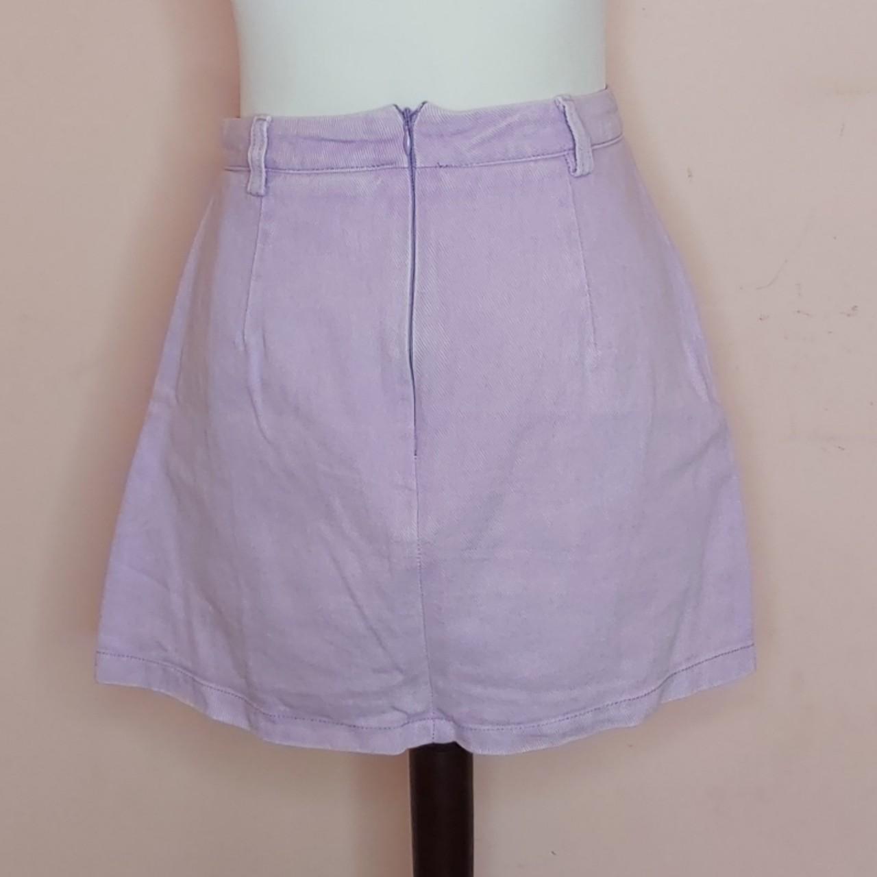 Pastel purple Kuromi pleated mini skirt. Has buckle... - Depop