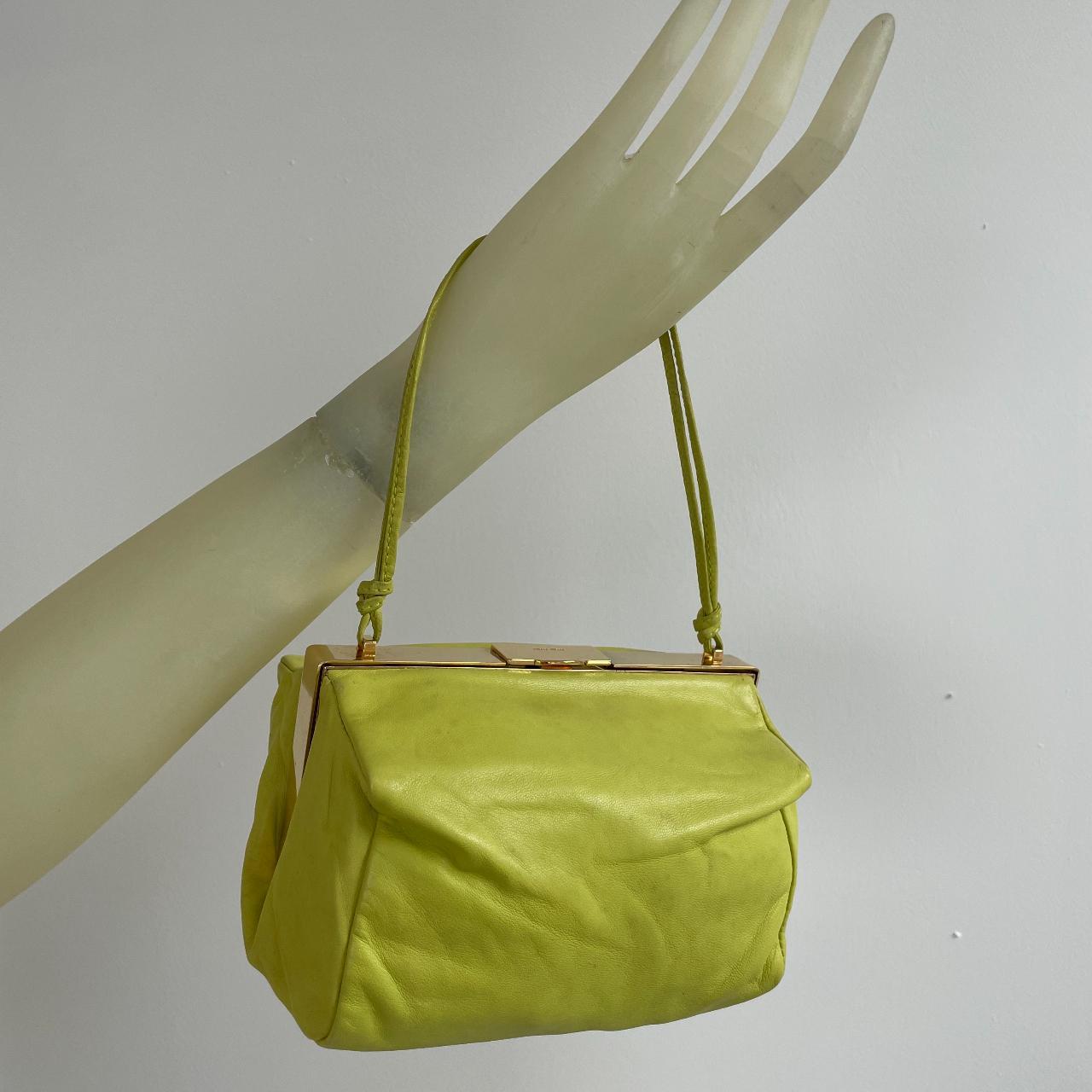 Miu Miu Women's Green Bag | Depop