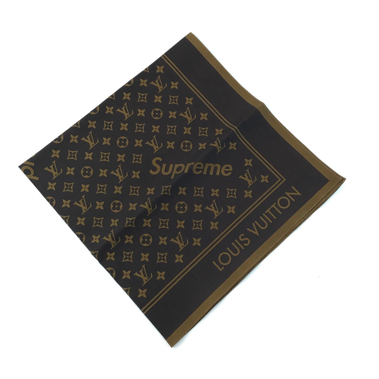 Louis Vuitton X Supreme Bandana Brown new, with Depop