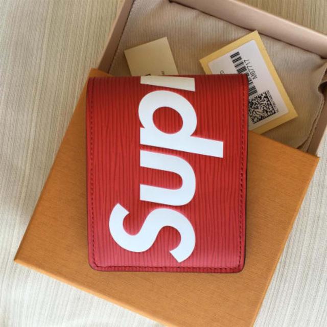 Louis Vuitton x Supreme Chain Wallet Epi Red - GB