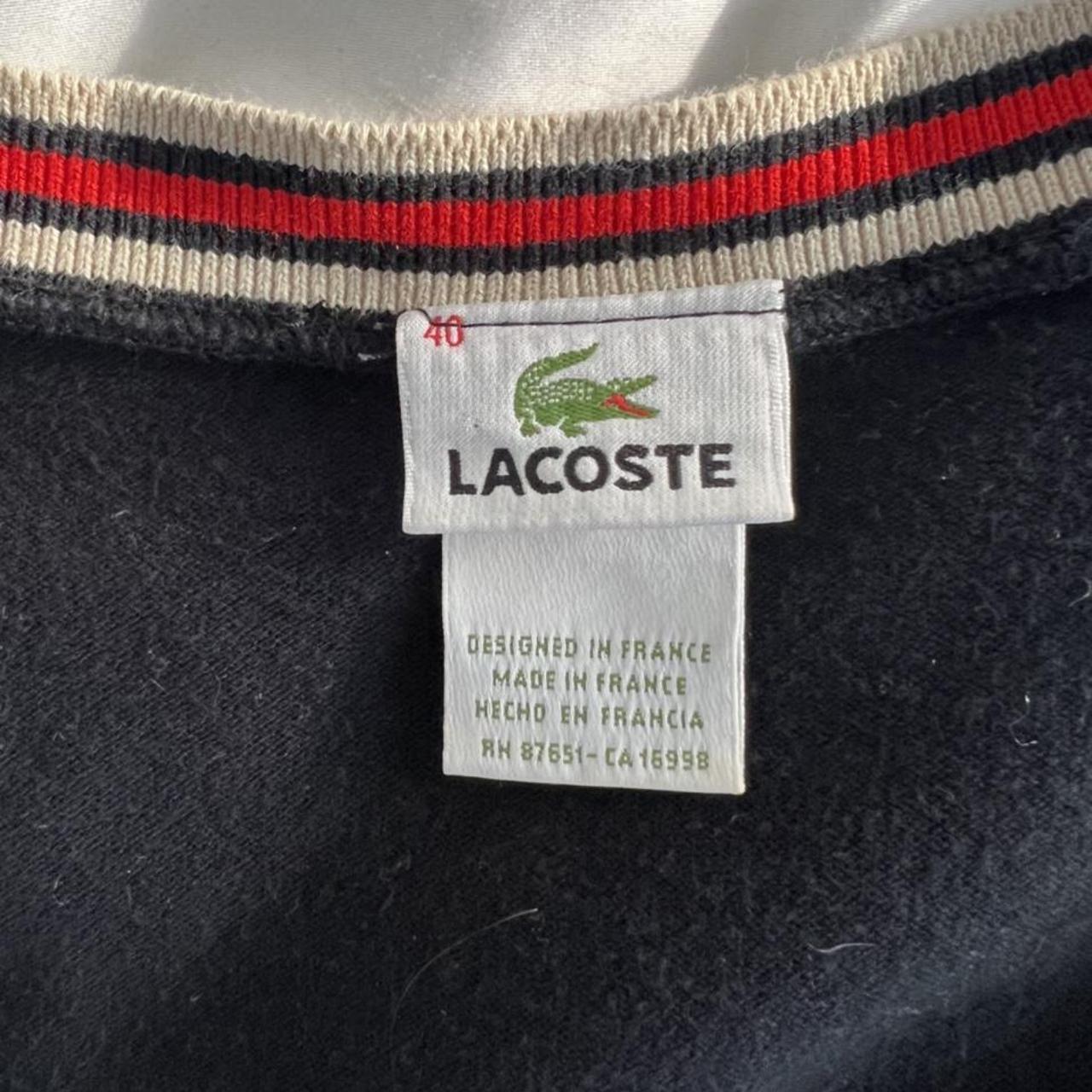 Gorgeous black LACOSTE sweater vest with red and... - Depop