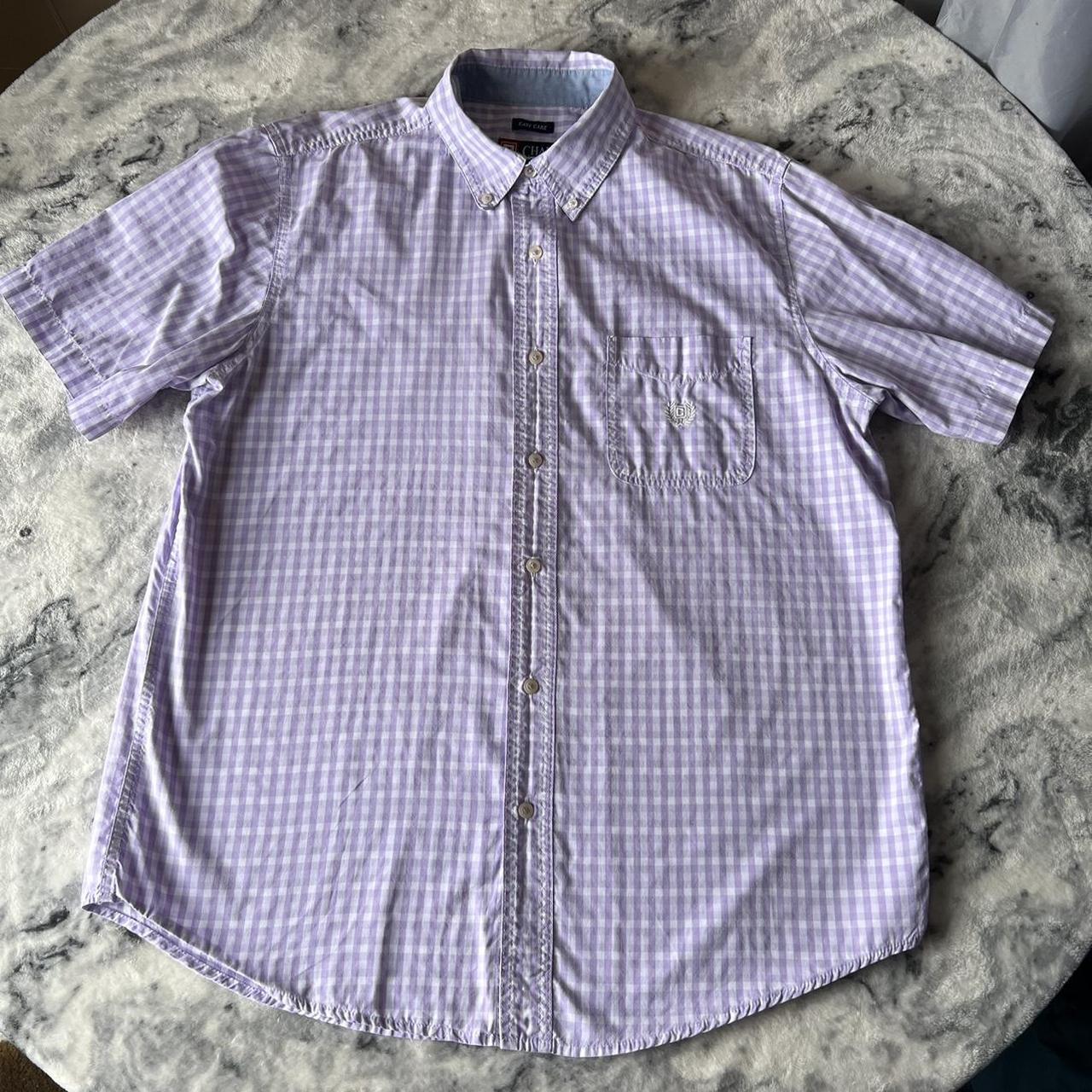 Chaps Men's Purple and White Shirt | Depop