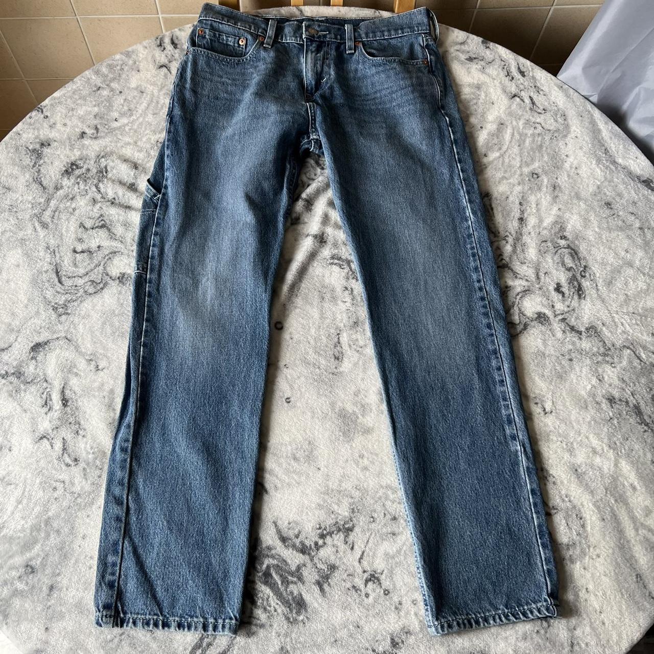 Levis 502 Blue Mens Jeans Regular Taper Lightweight... - Depop