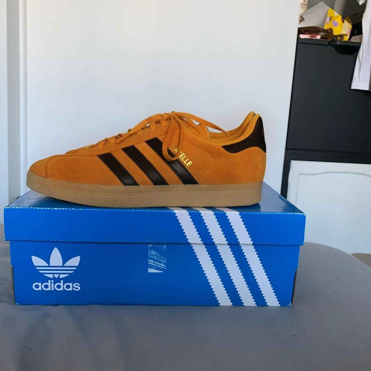 adidas gazelle mustard and black