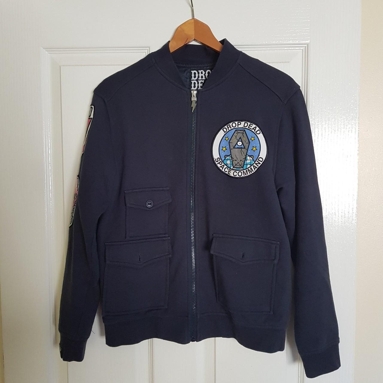 Dropdead Men's Navy Jacket | Depop