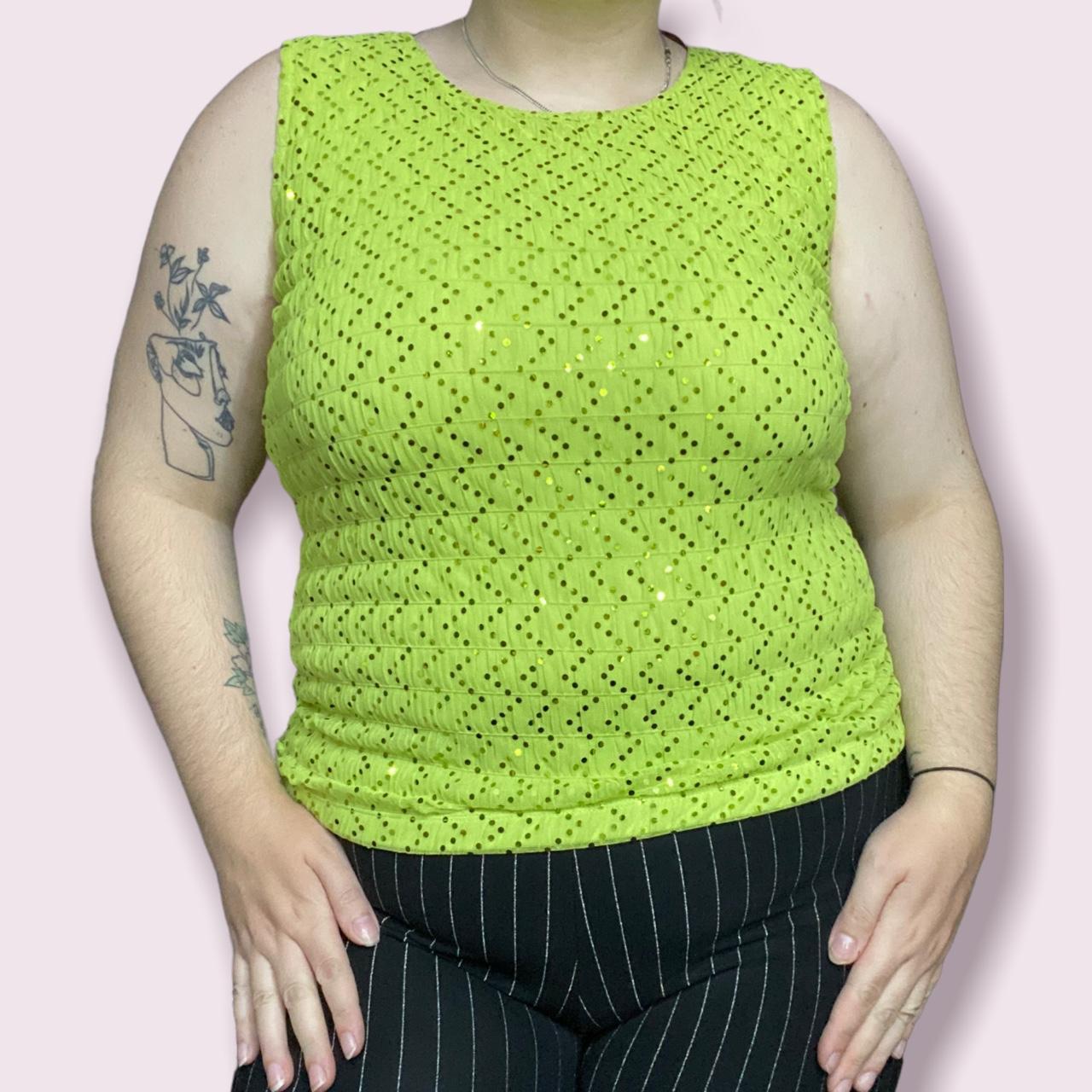 DKNY Women's Green Blouse | Depop