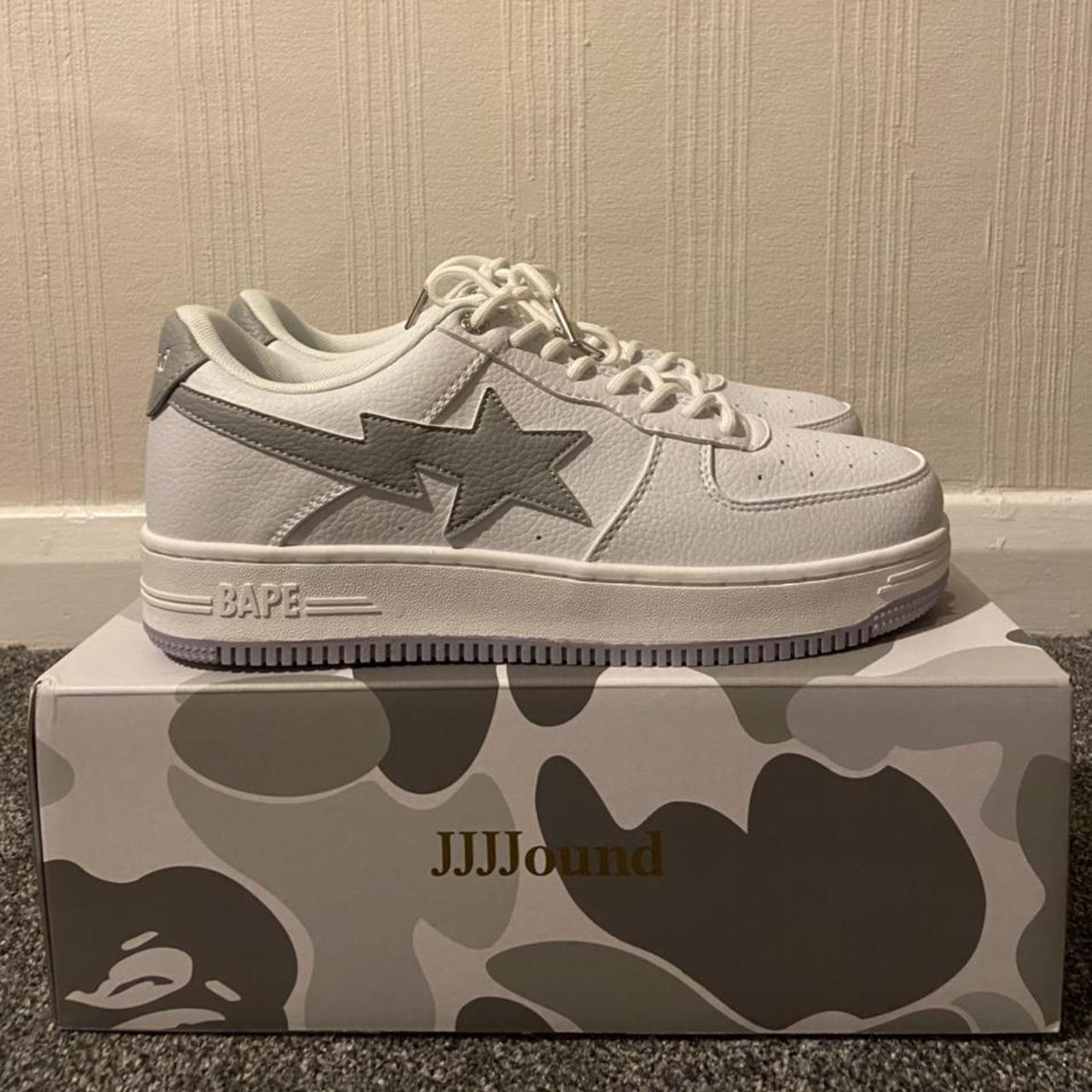 JJJJound x A Bathing Ape Bapesta Grey Size UK 10,... - Depop