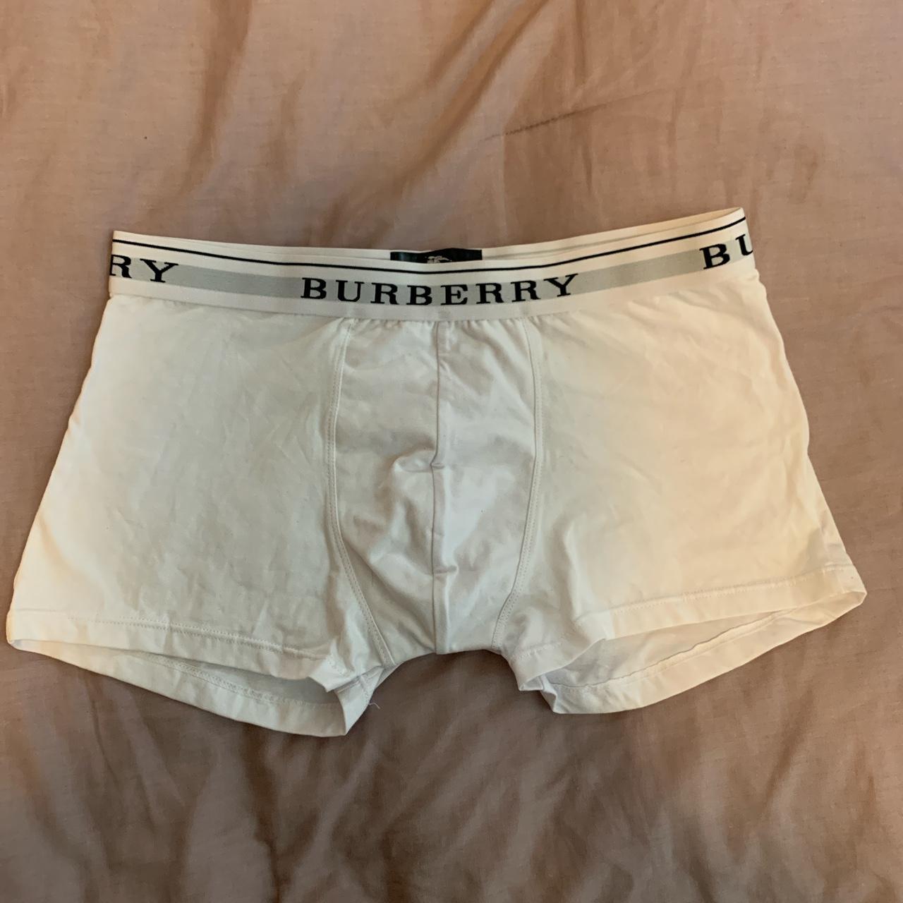 Nwb never work Burberry white boxers size XXL! FREE - Depop