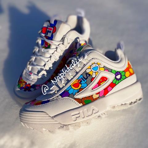 MURAKAMI Custom Fila Disruptors Depop