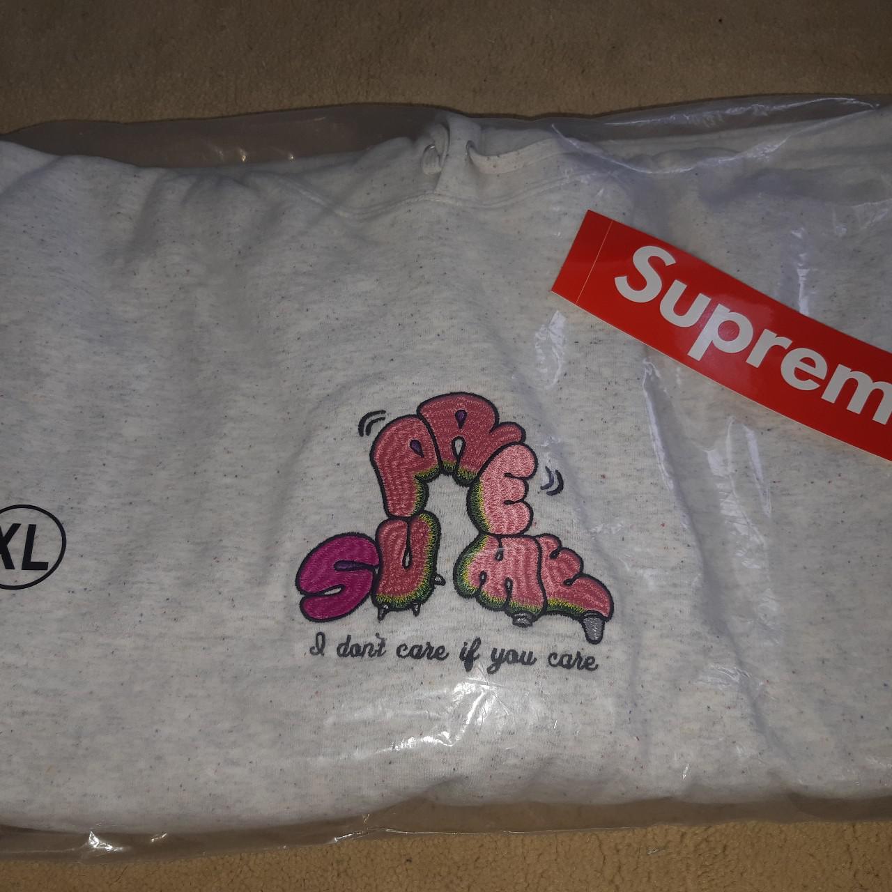 Supreme Don't care hooded Sweatshirt size...