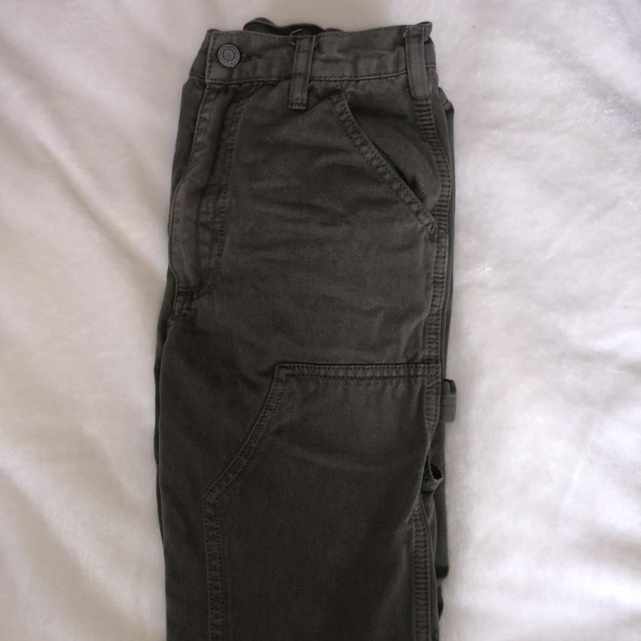 Green Khaki Brandy Melville Cargo Pants/Jeans Good... Depop