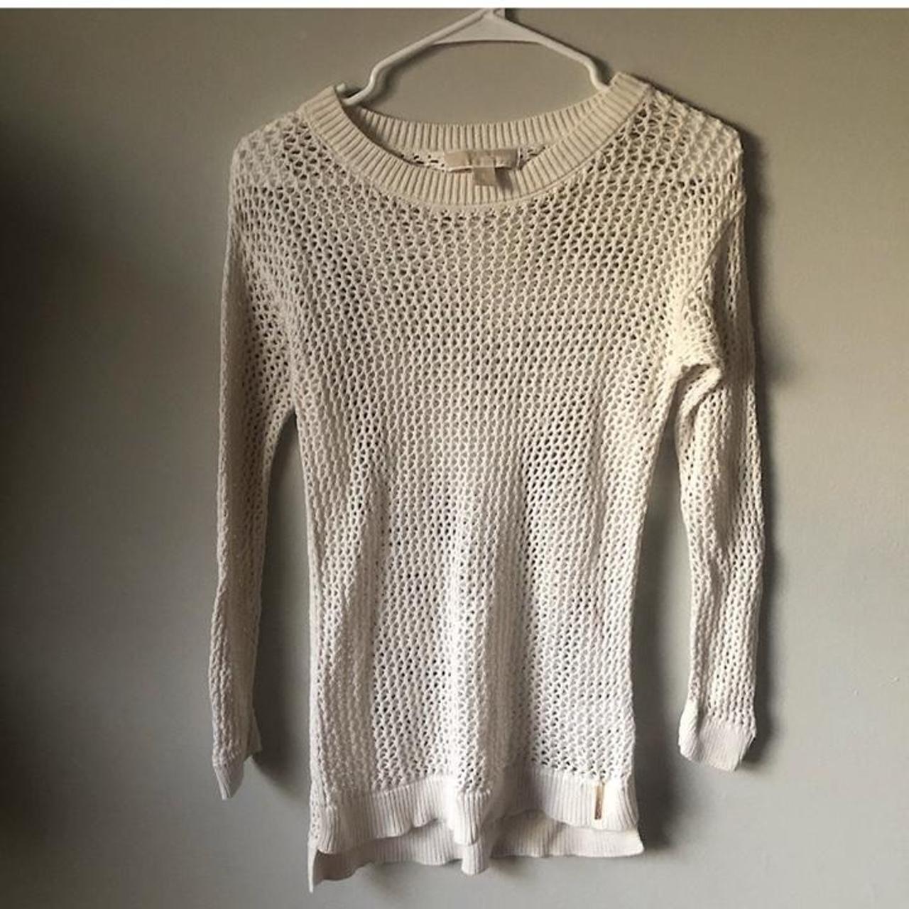 Michael Kors open-knit ivory sweater S Soft cotton... - Depop