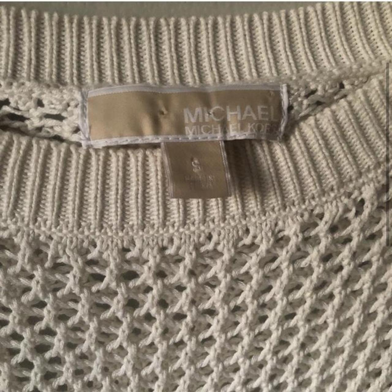 Michael Kors open-knit ivory sweater S Soft cotton... - Depop