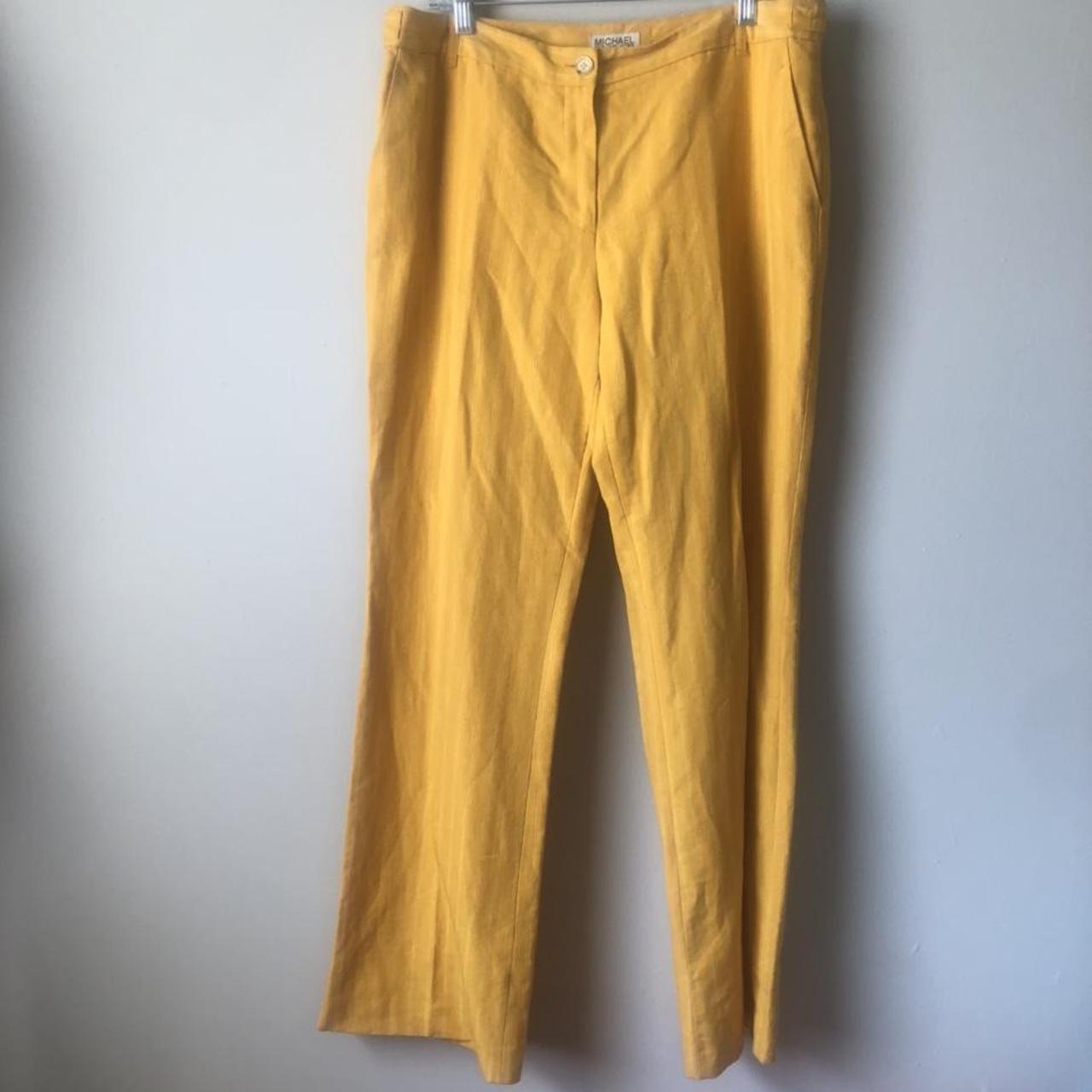 Michael kors pants on sale womens yellow