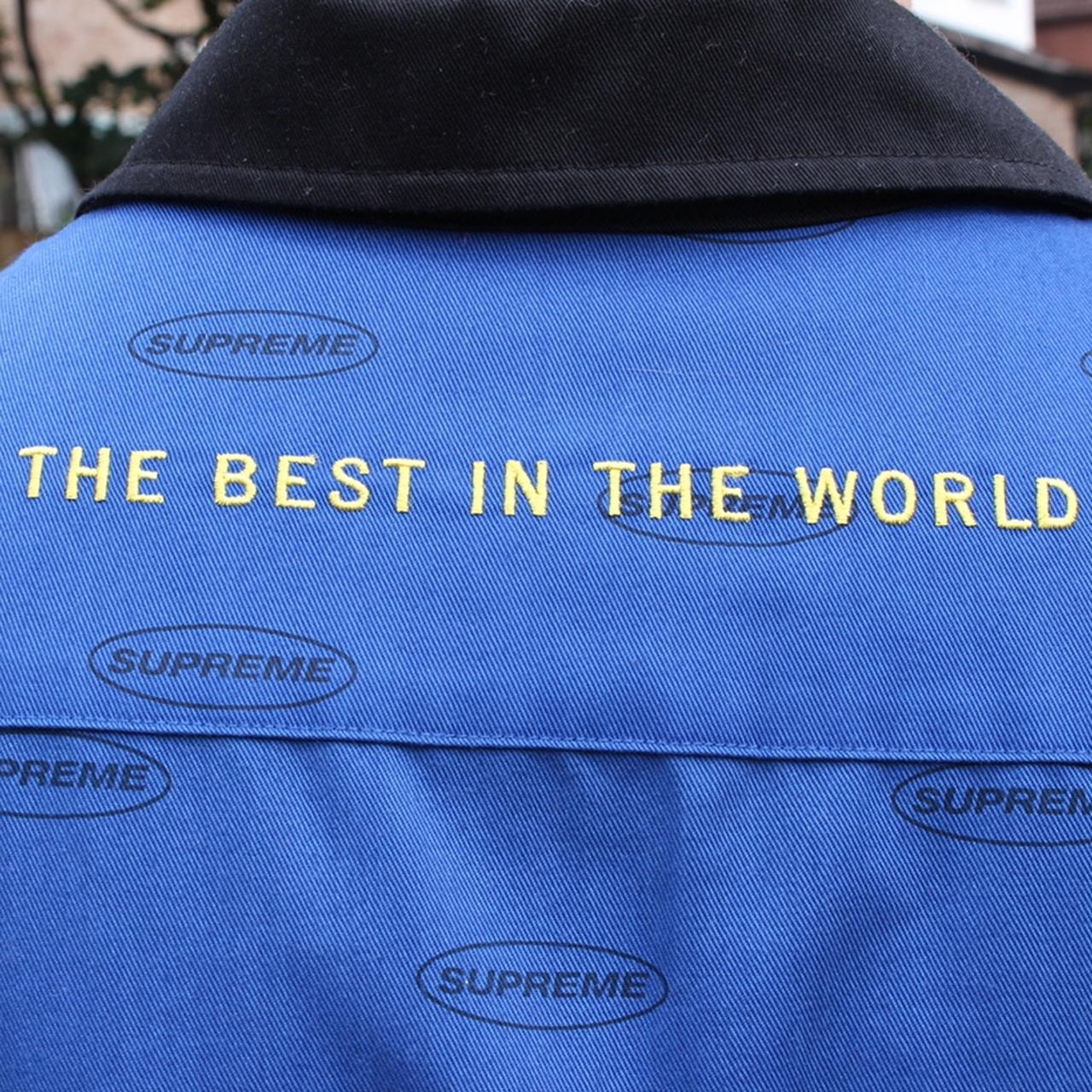 Supreme New York Painted Trucker Jacket Blue