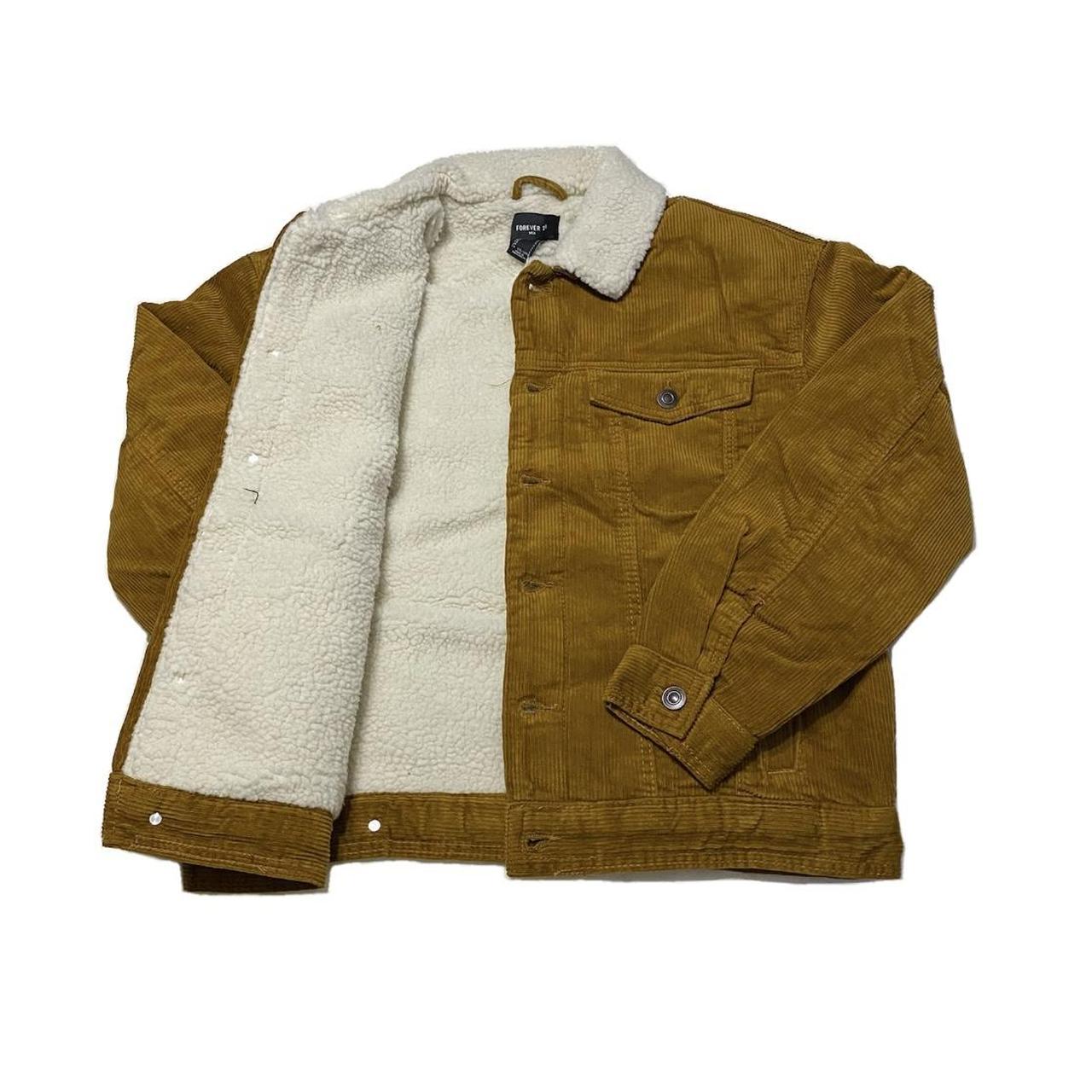 tan corduroy sherpa jacket