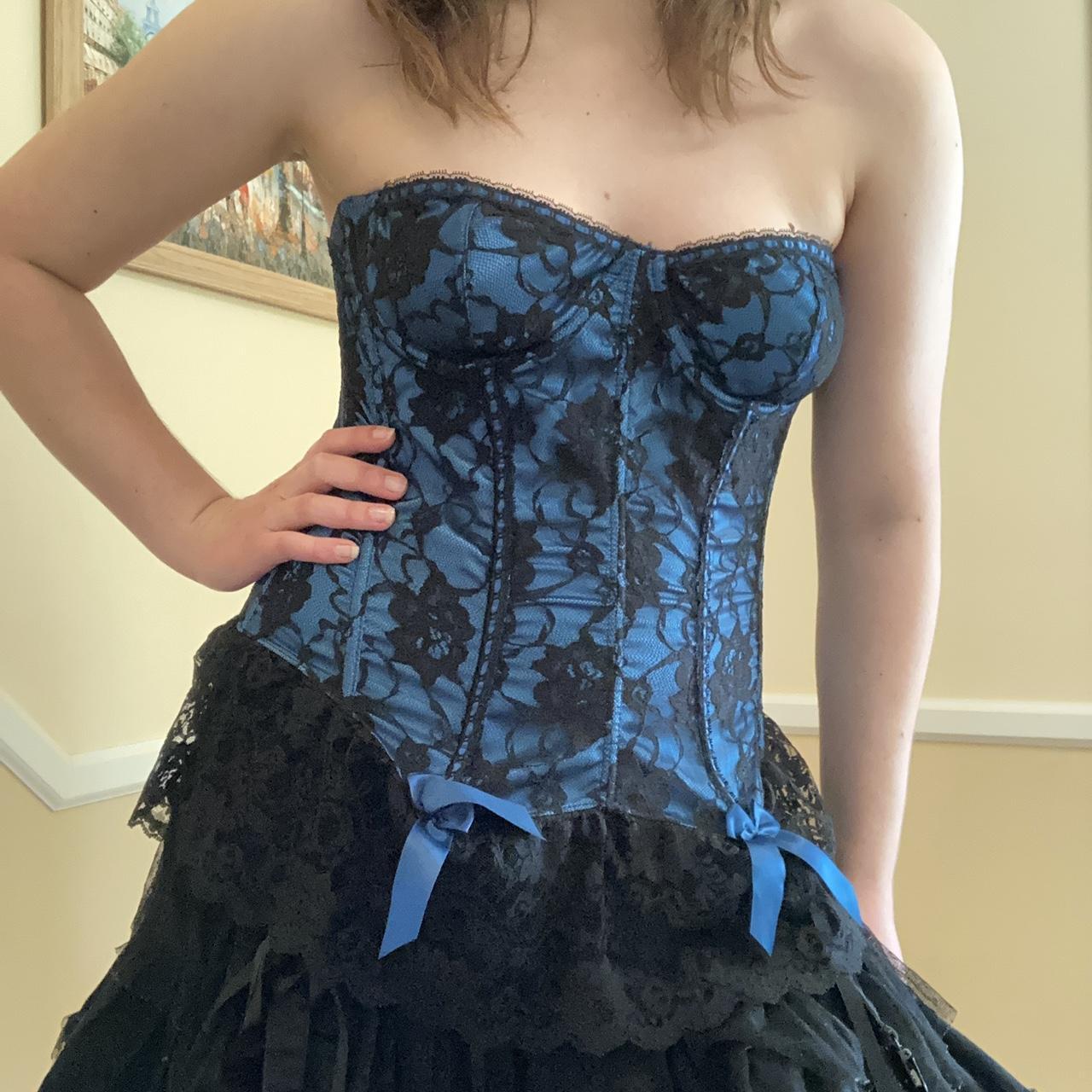 sparkly blue corset