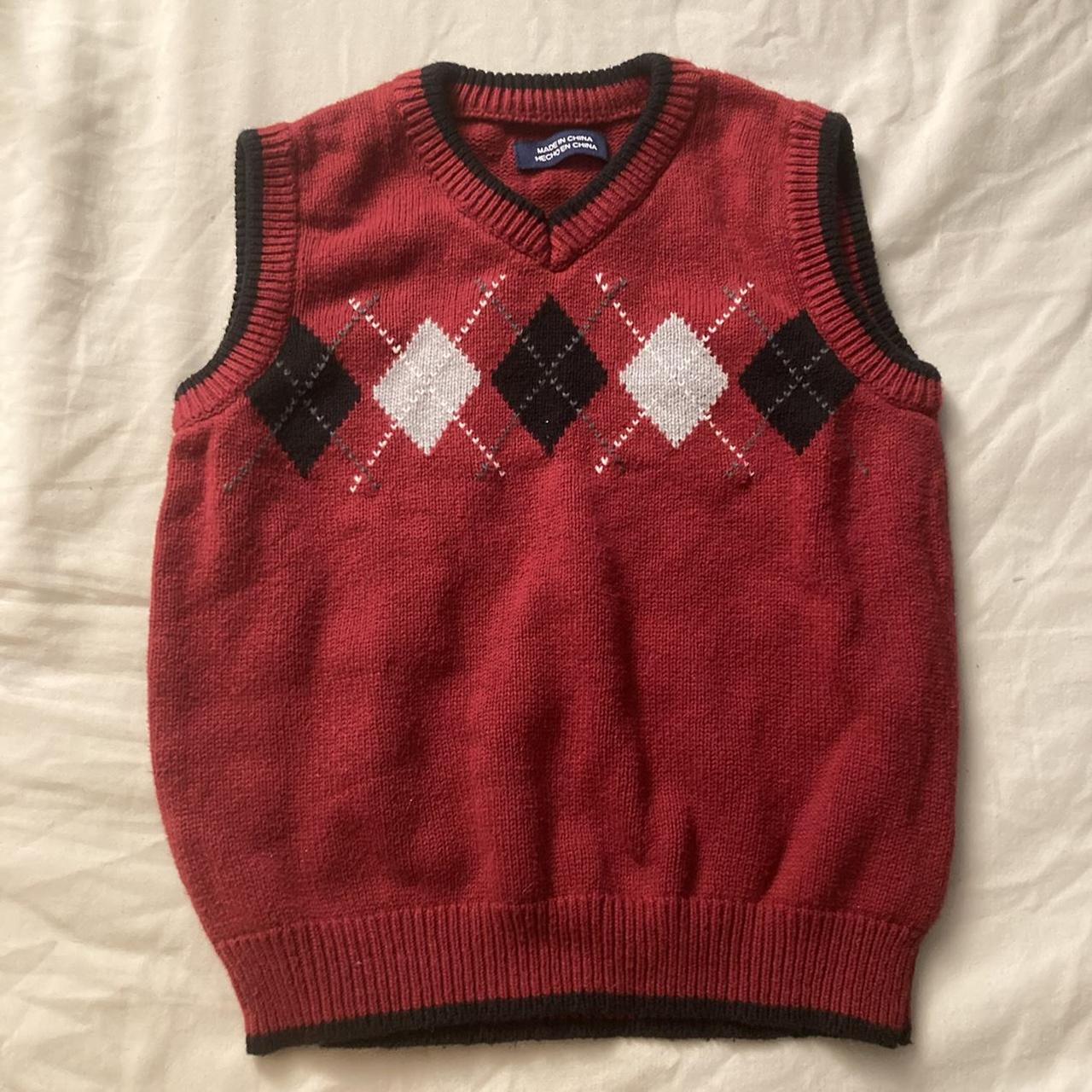 Women's Red and Black Jumper | Depop