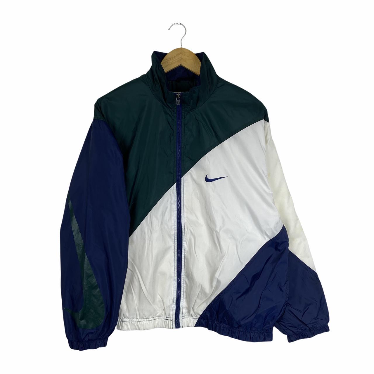 Vintage Nike Swoosh Big Swoosh Sportswear Zipper... - Depop