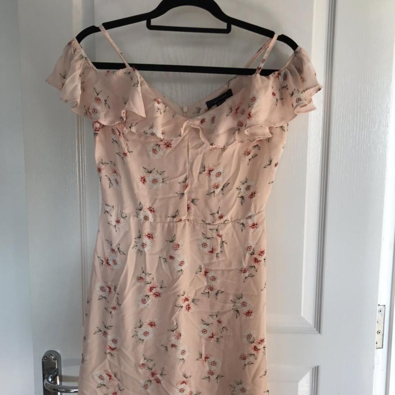 Primark Women's Pink and White Dress | Depop