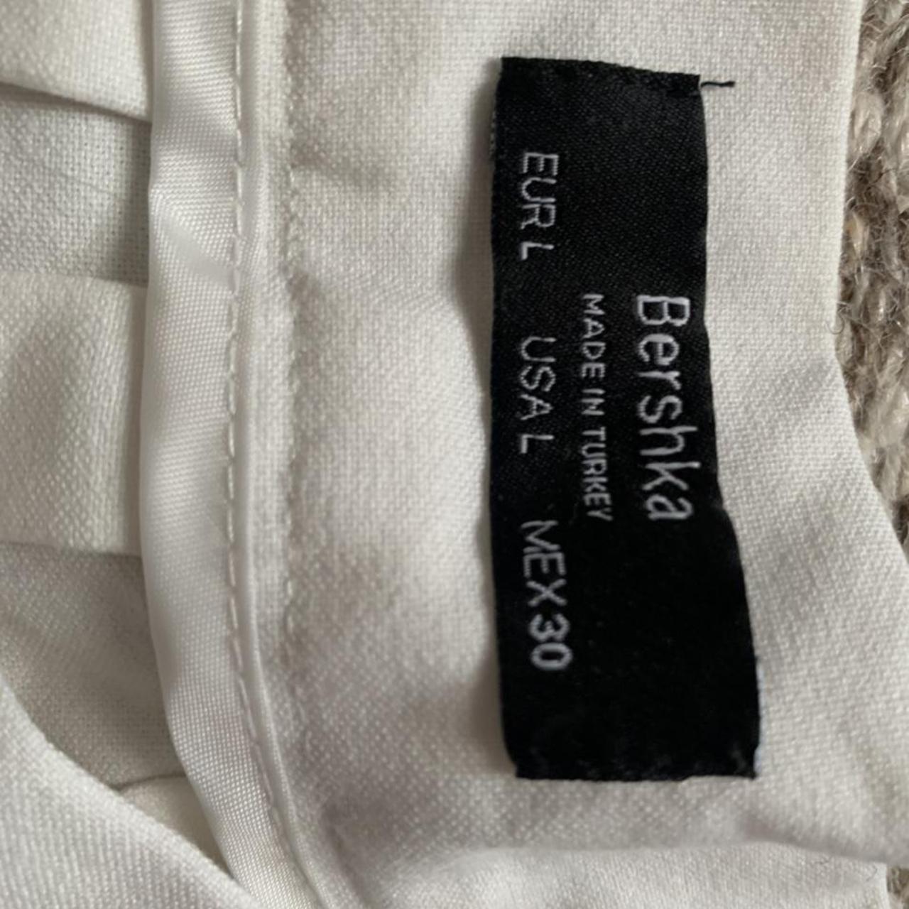 white bershka tennis skirt very soft and perfect for... - Depop