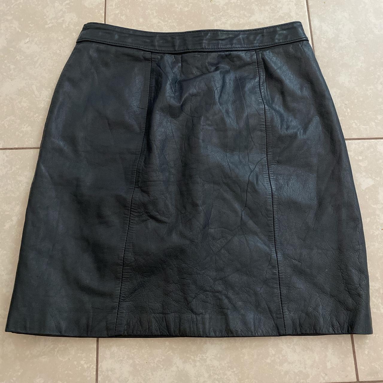 Wilson’s Leather Women's Black Skirt | Depop