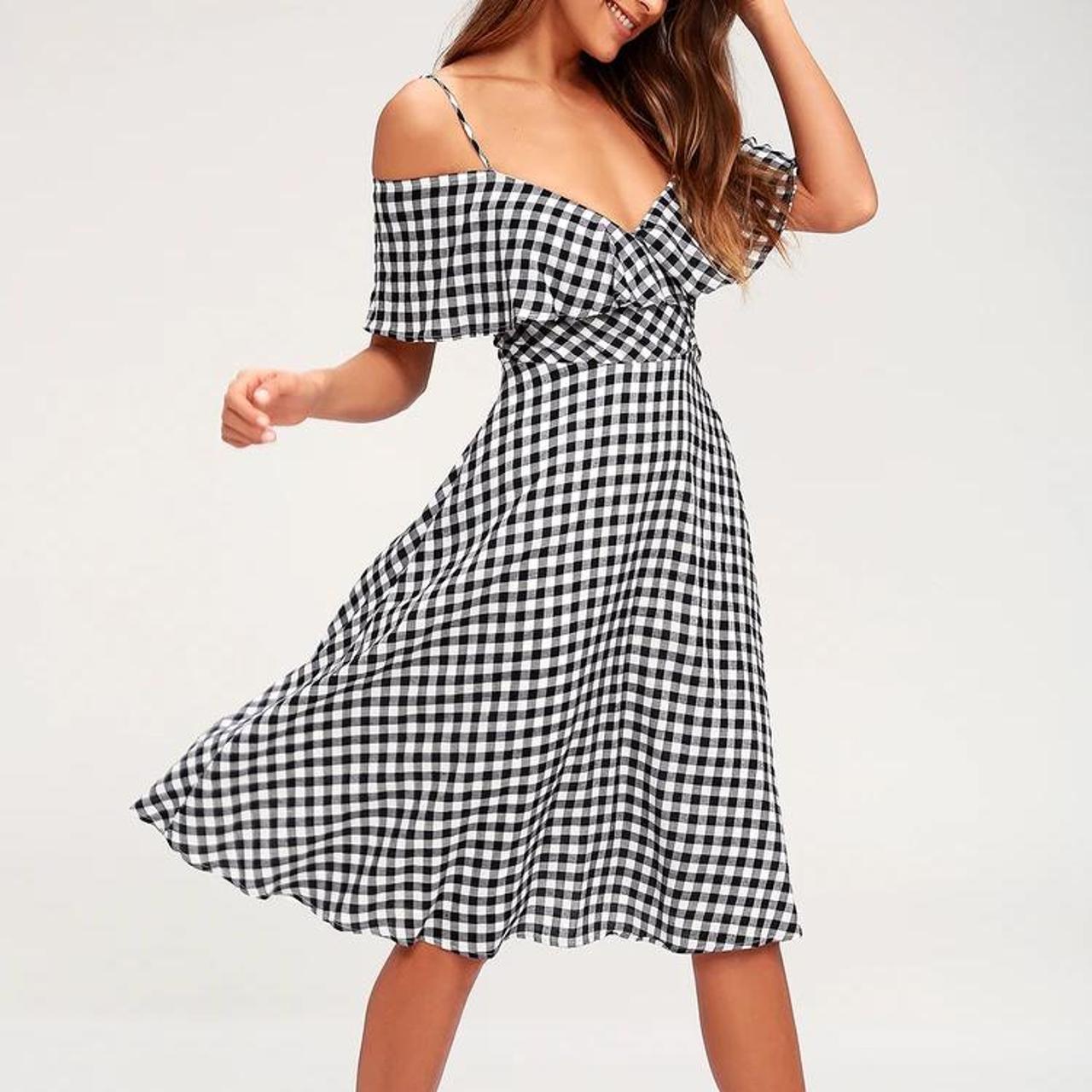 Lulus gingham hot sale dress