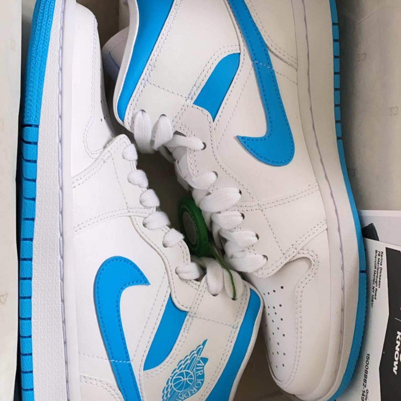 Jordan 1 mid UNC. in very good condition only worn a... - Depop