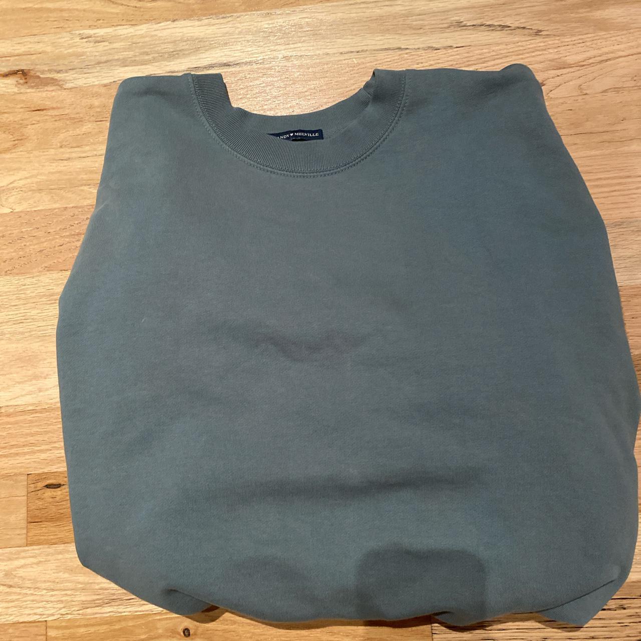 Green brandy Melville crewneck. Oversized and in... Depop