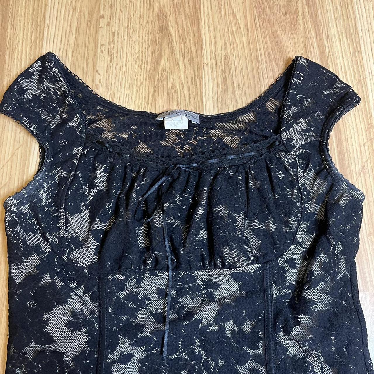 Absolutely stunning vintage lace milkmaid style top... - Depop