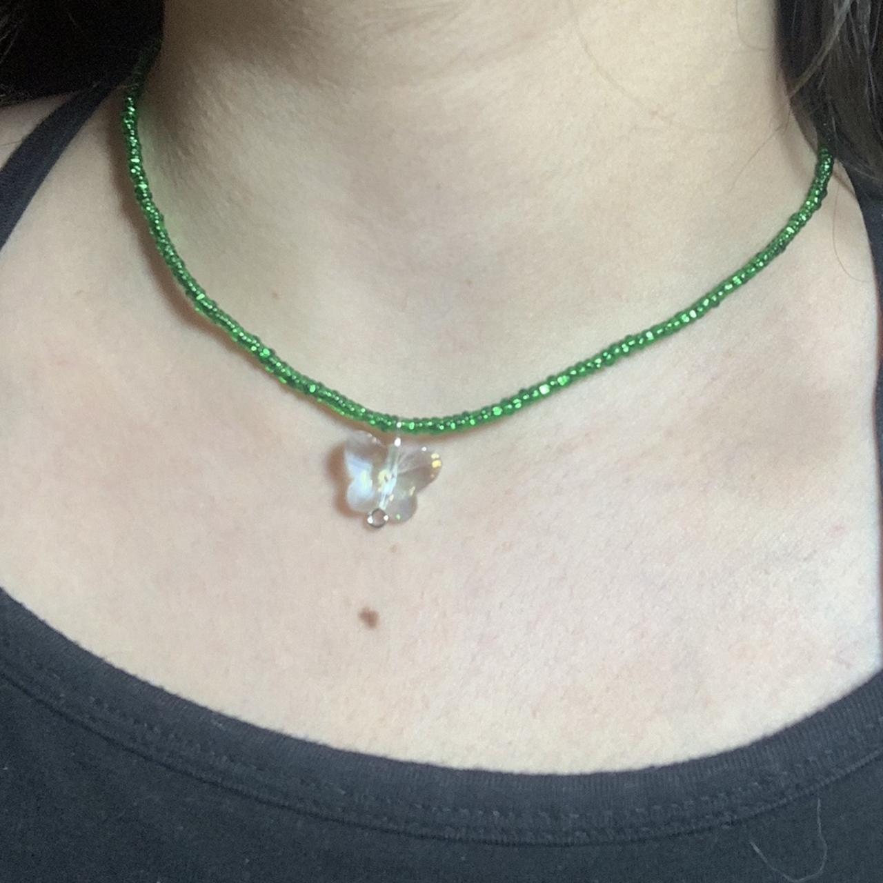 Women's Green and White Jewellery (3)