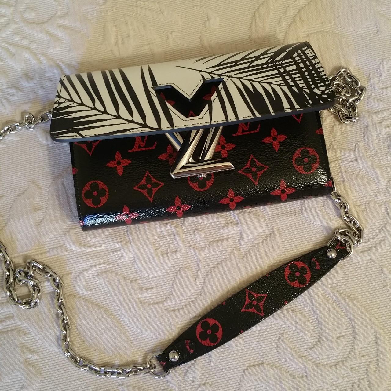 LOUIS VUITTON MONOGRAM STRIPE TWIST CHAIN WALLET