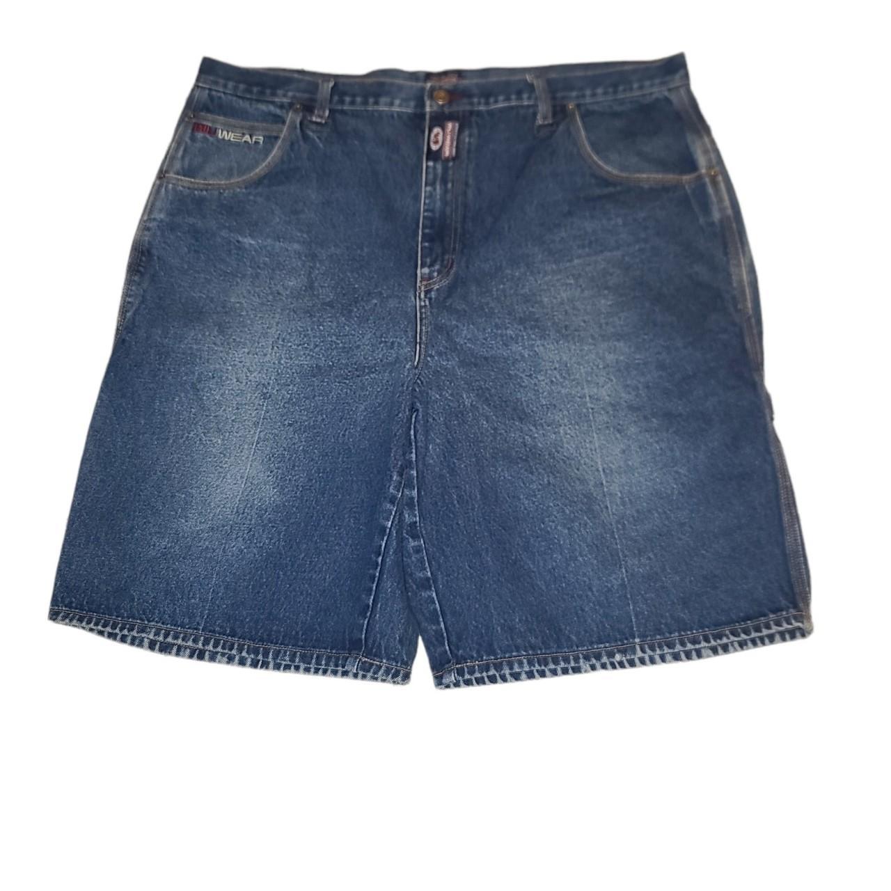Wu Wear Men's Navy and Blue Shorts
