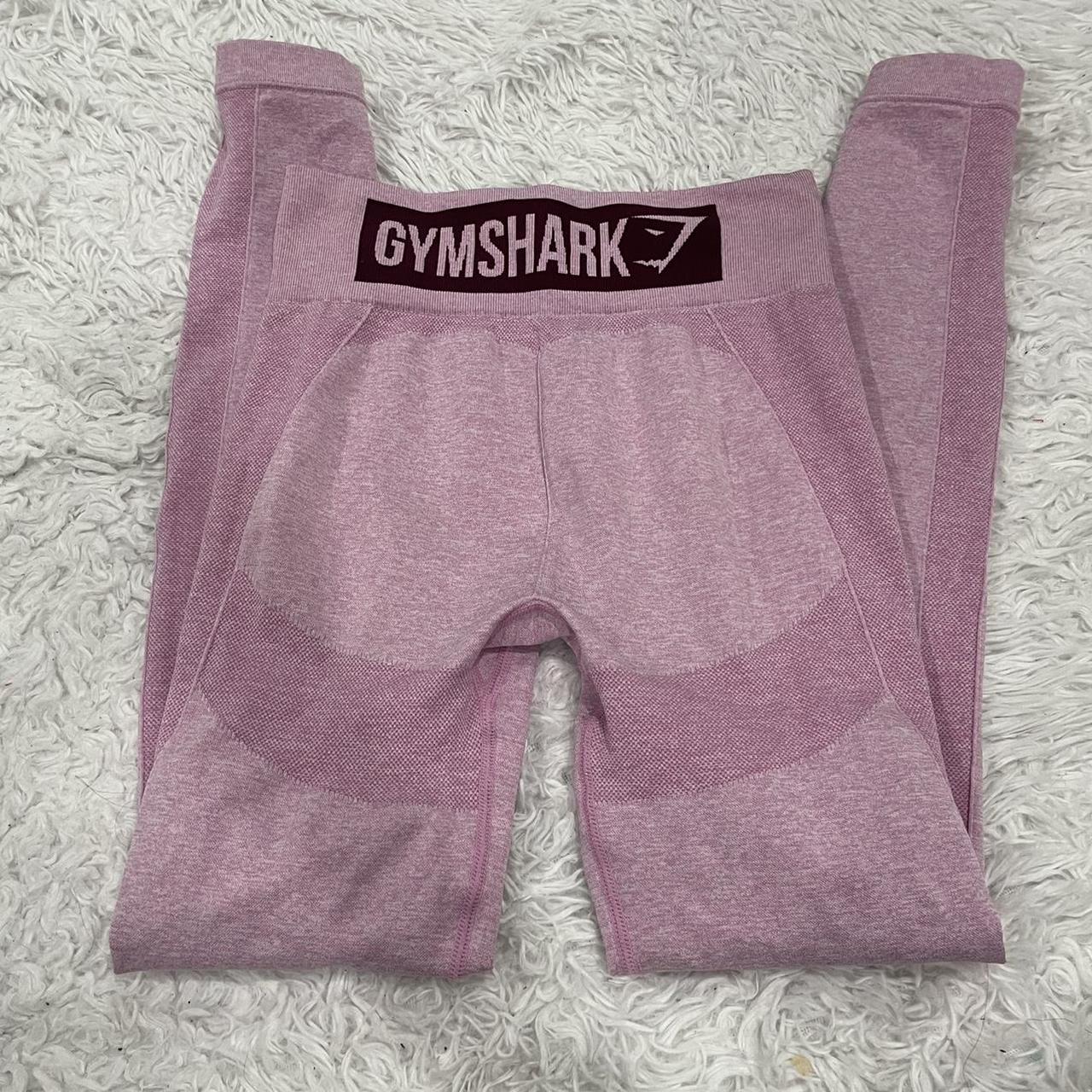 XS neon pink gym shark leggings! only wore them one - Depop
