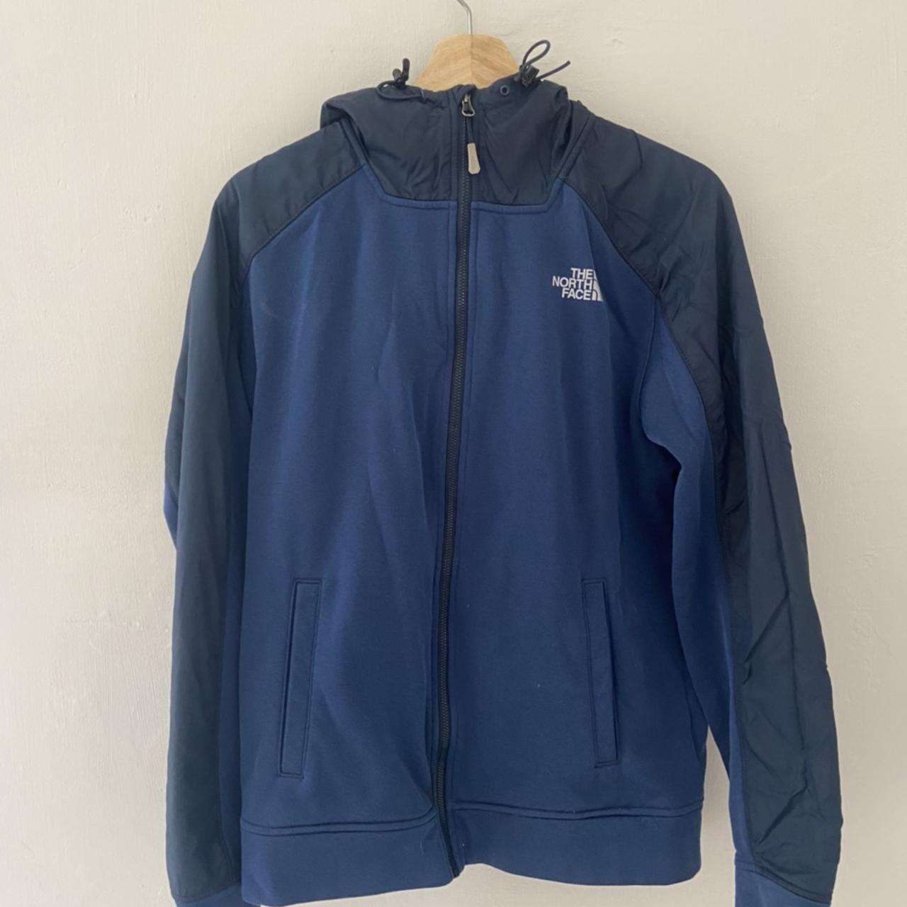 Men’s north face navy blue hoodie. Has a couple of s... - Depop