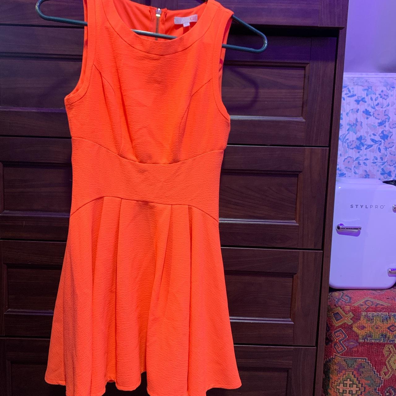 GB Dillards orange neon dress Xs GB... Depop