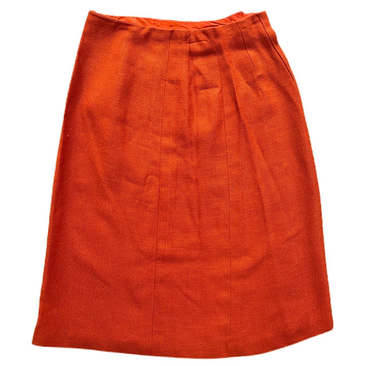 Bright orange chic pencil skirt from the 60’s This... - Depop