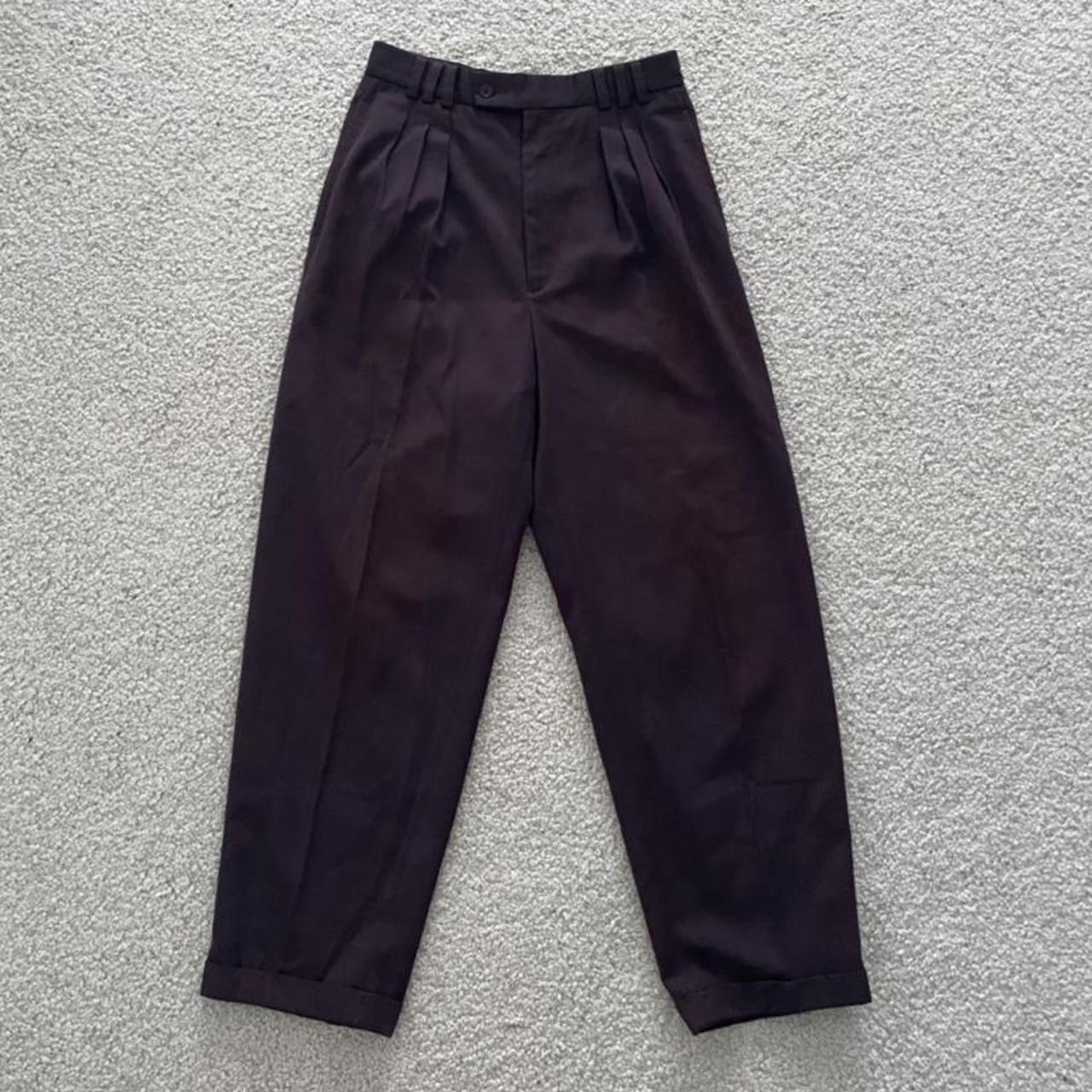 Deep purple high waisted dress pants (can be dressed... - Depop