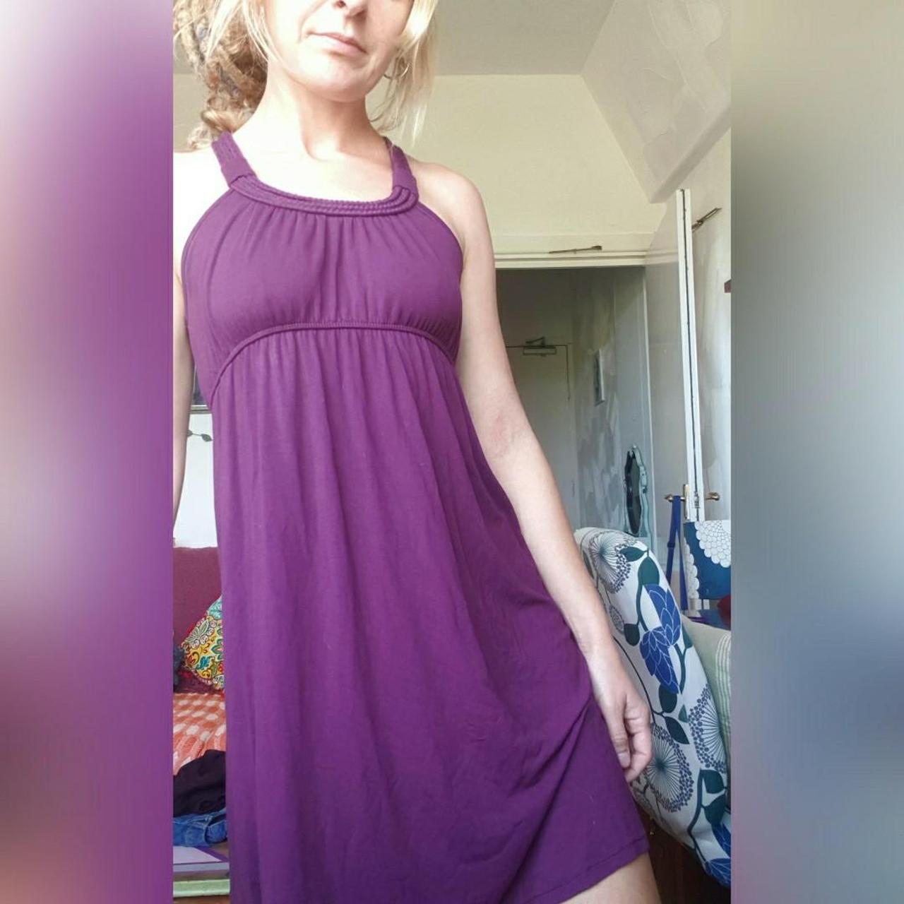 newlook-plum-knee-length-dress-with-rope-detailing-depop