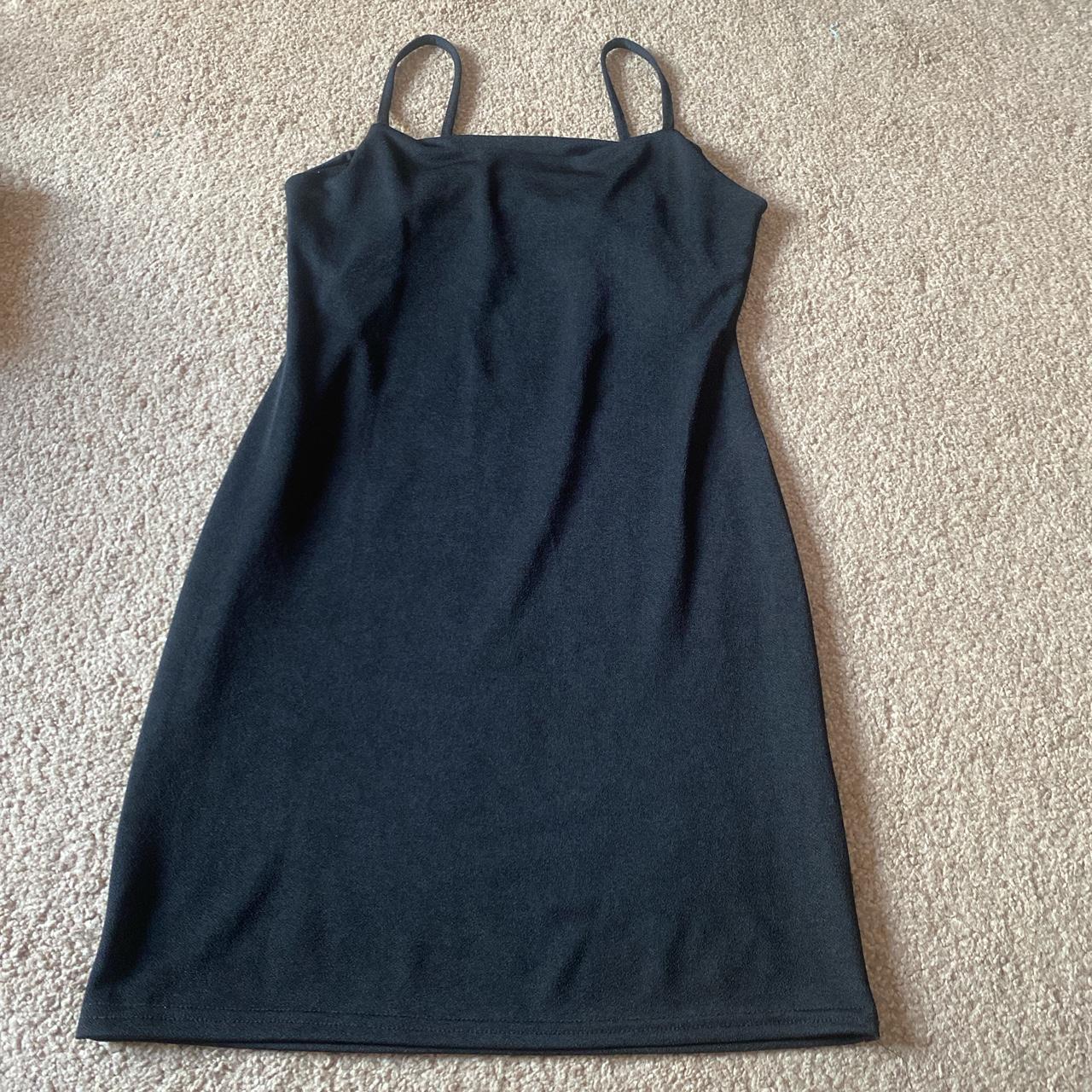 pretty little thing - plain black bodycon dress -... - Depop