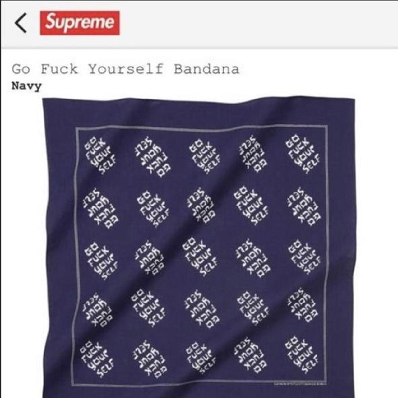 supreme go fuck yourself bandana scarf - Depop