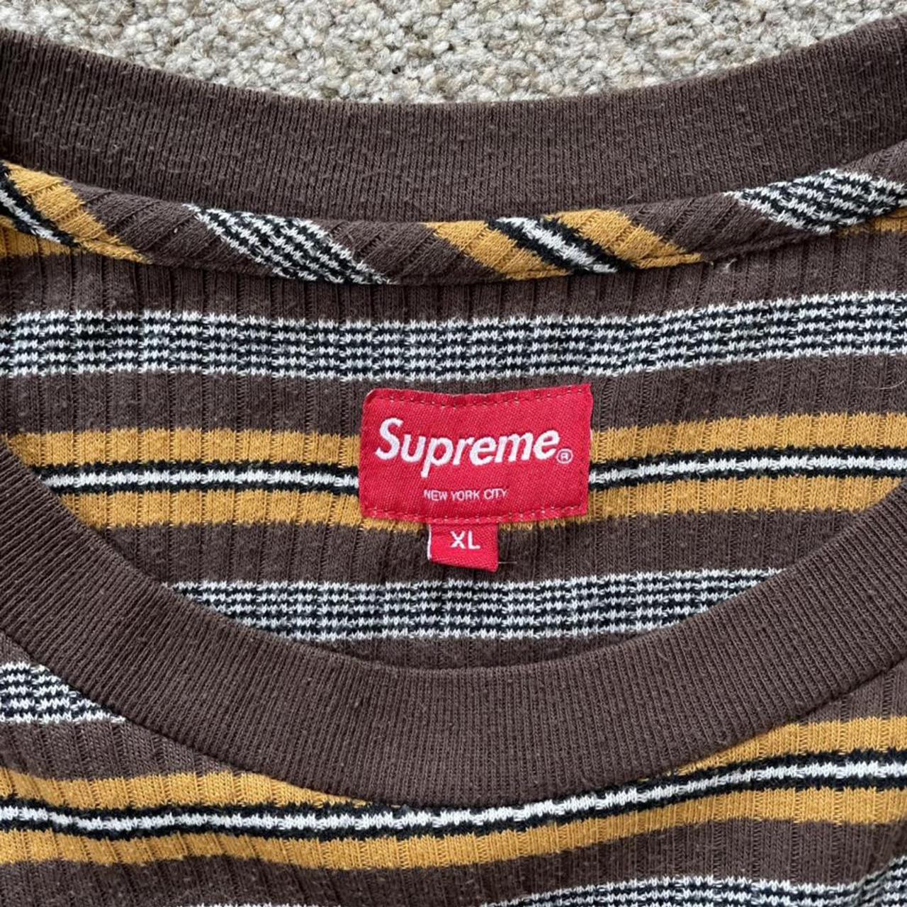 Supreme Ribbed Knit Stripe Longsleeve / Sweater F/W... - Depop