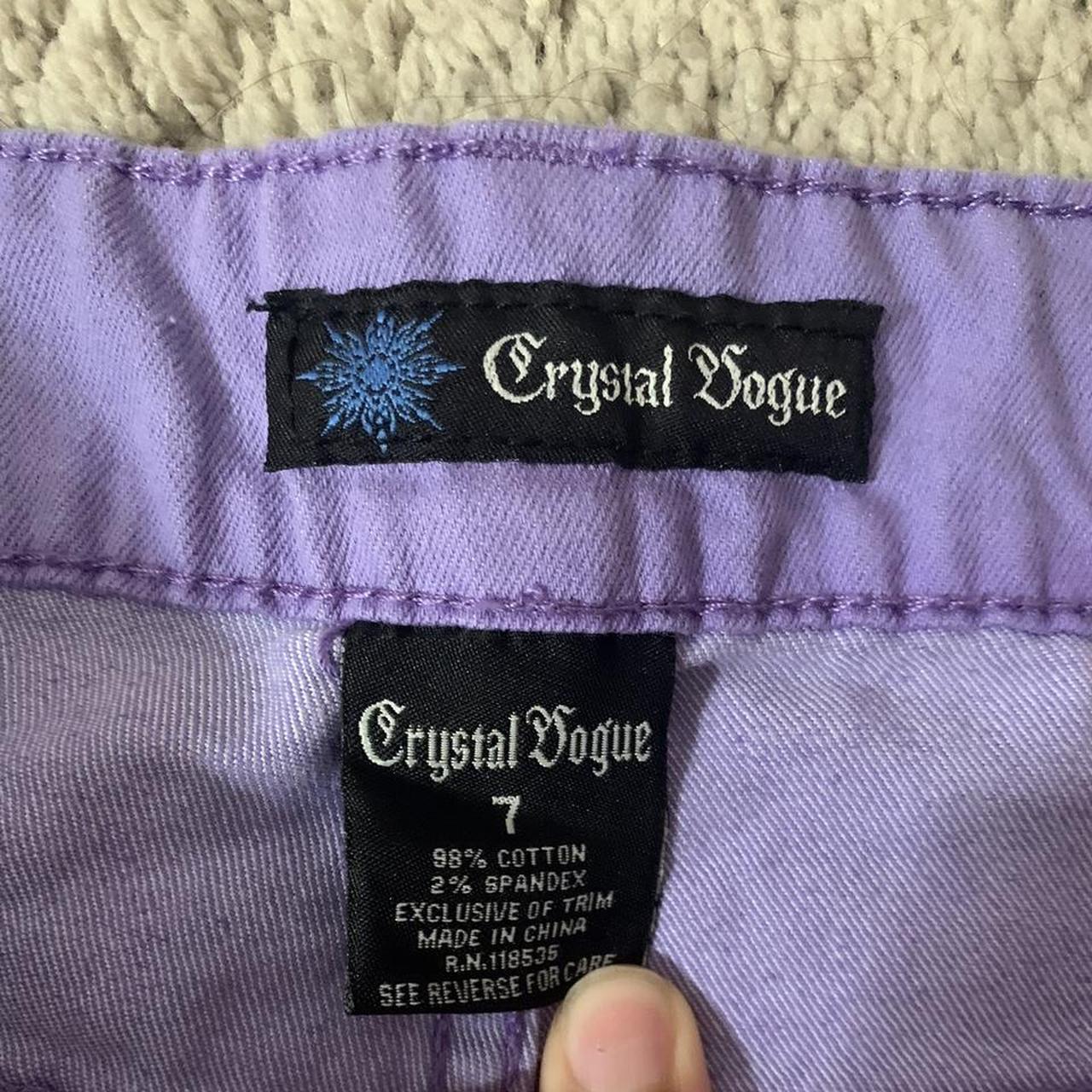 Crystal Doll Women's Silver and Purple Shorts (2)