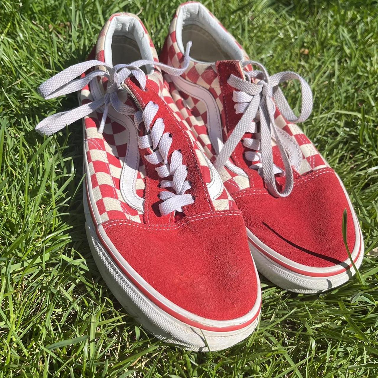 classic red checkered vans