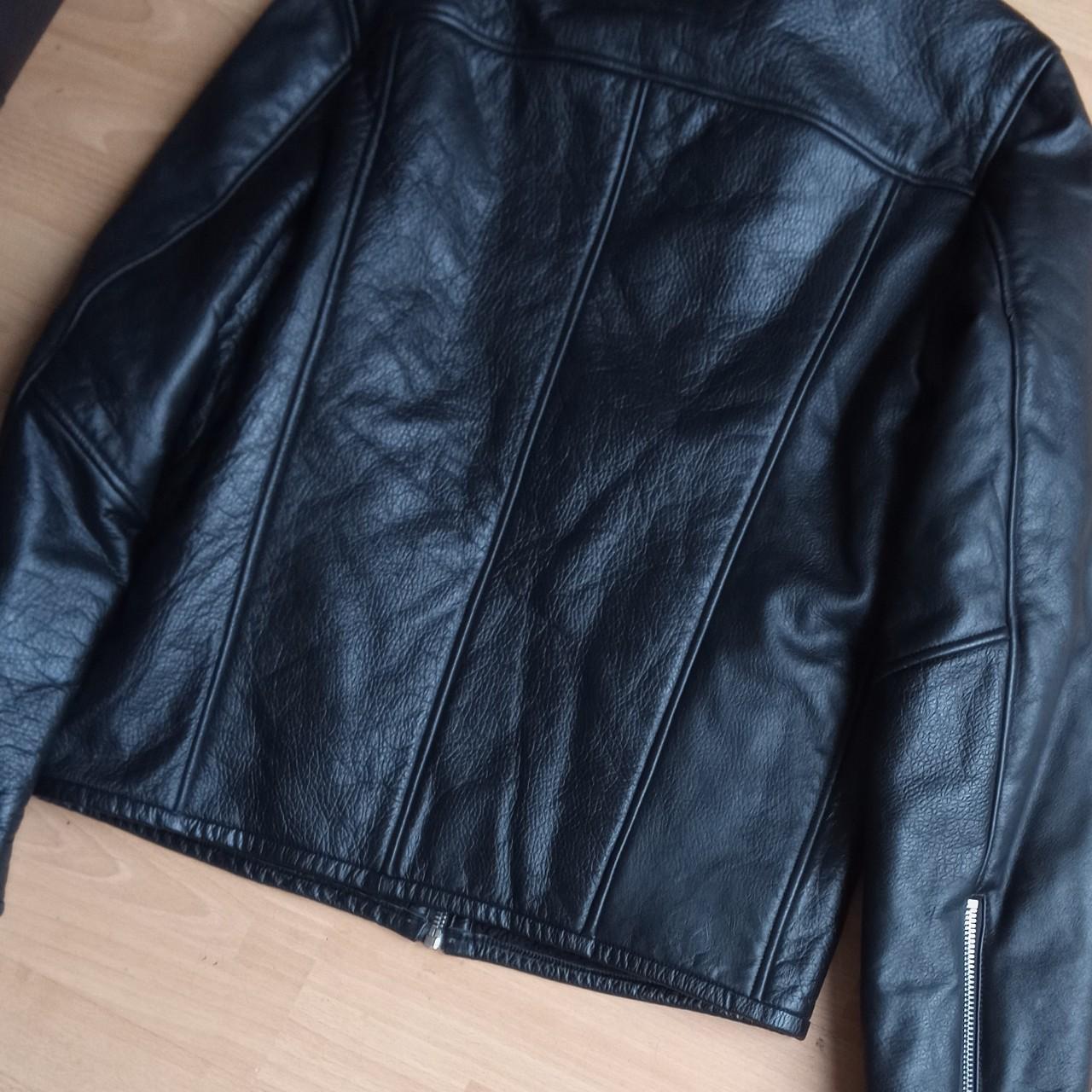 Men s bellfield black leather Sherpa lined aviator