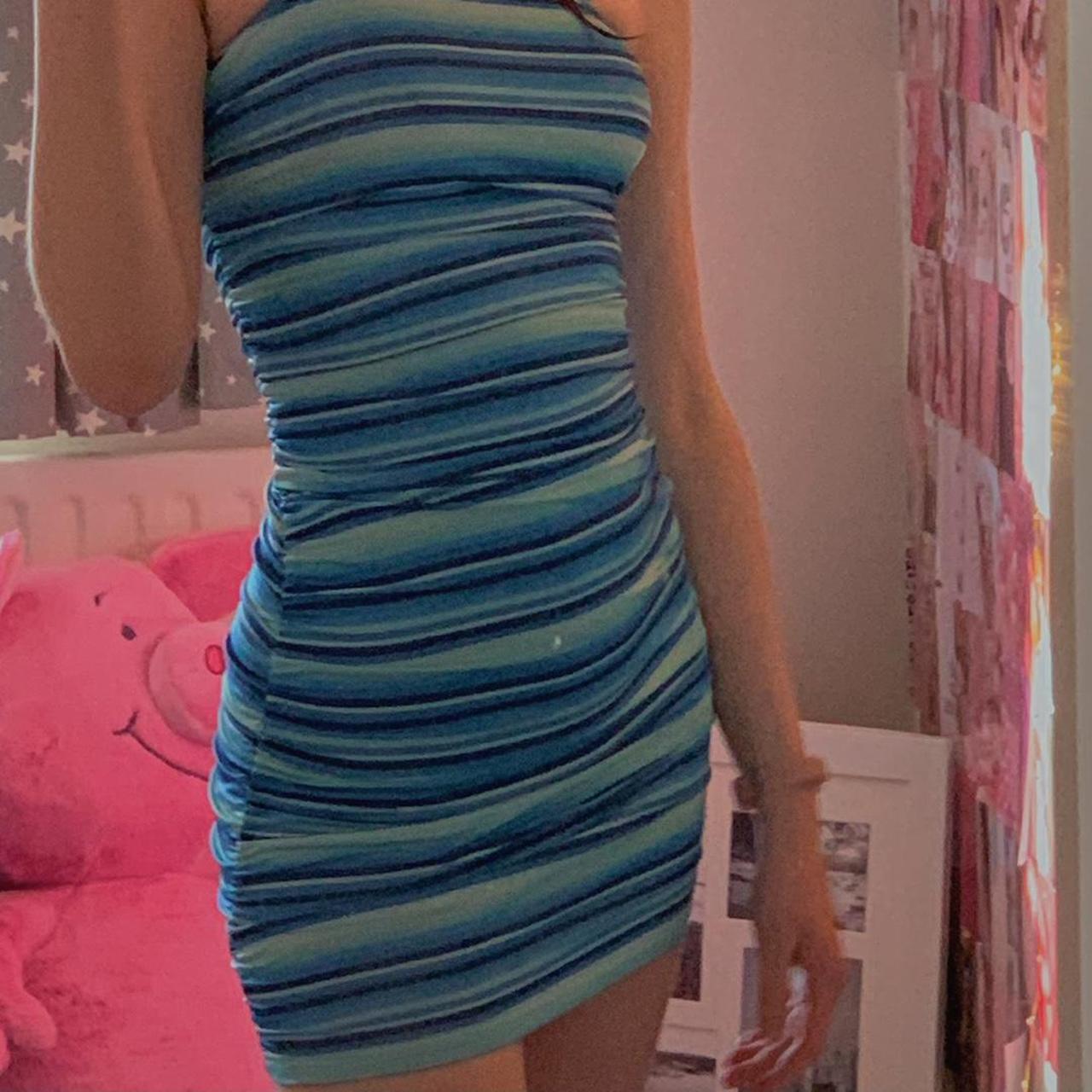 i am gia blue striped dress