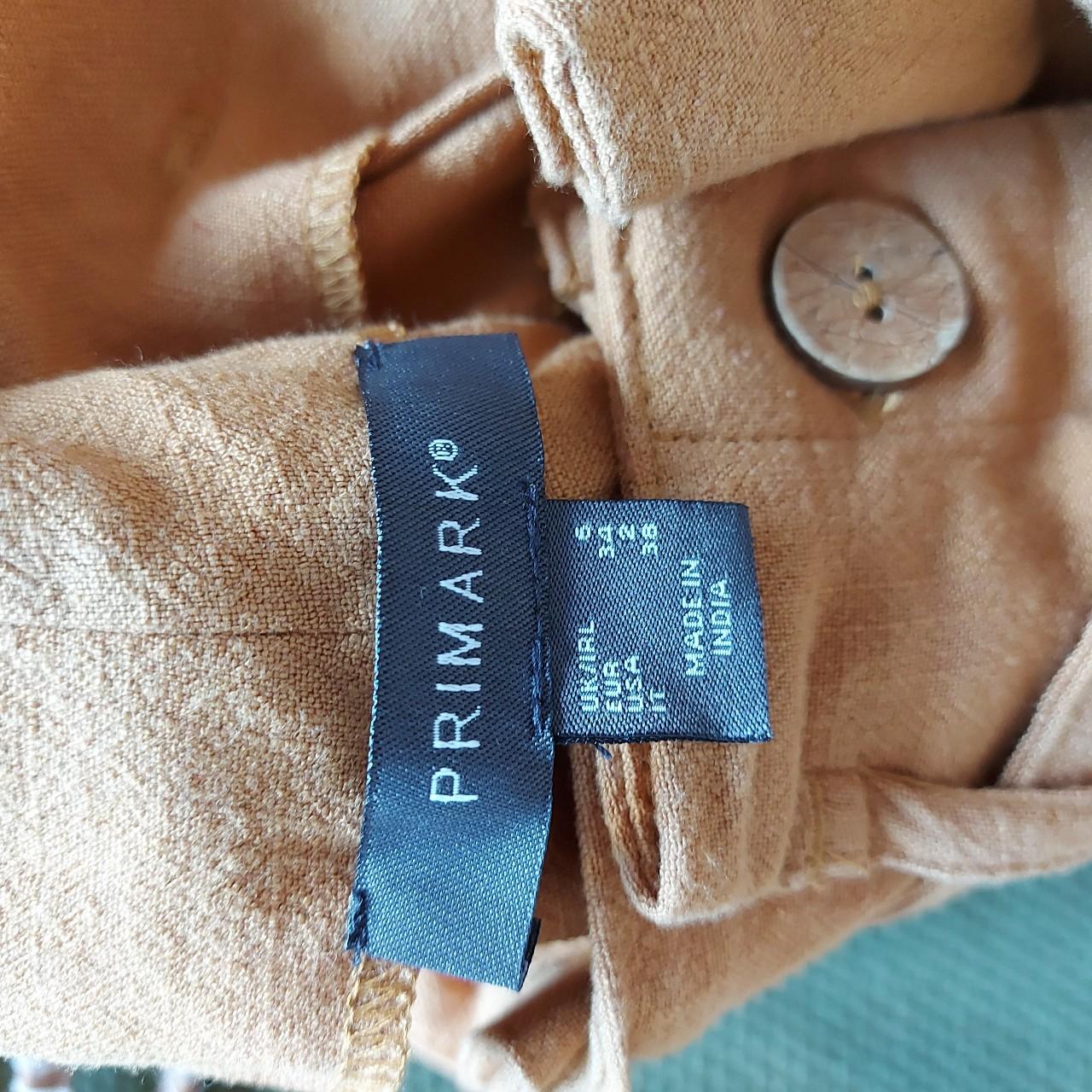 Primark Women's Gold and Cream Trousers Depop