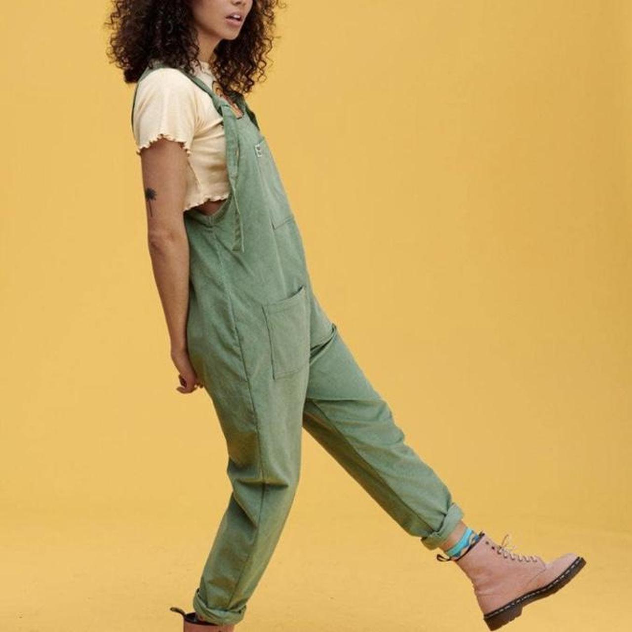 lucy and yak green corduroy dungarees only worn a... Depop